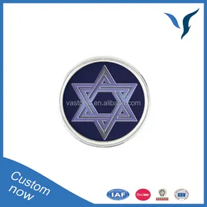 Custom 5 Star Trek Gold Cross Hexagon Enamel Lapel Pins Badges