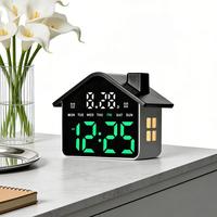 Horloge de bureau numérique LED, luminosité réglable, veilleuse, affichage du calendrier et du jour de la semaine, horloge de table électronique