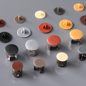 Cache-vis décoratif trois-en-un pour connecteur, cache-trou cylindrique en plastique pour roue excentrique de meuble - Product Image 2