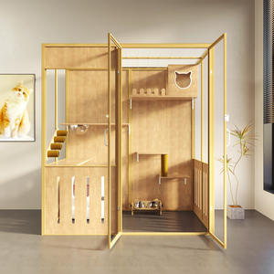 Kunden spezifische Luxus umwelt freundliche Holz Haustier käfige für Katzen Hunde Atmungsaktive wasch bare Katzen bett Höhle Schutz fest verpackt Karton - Product Image 6