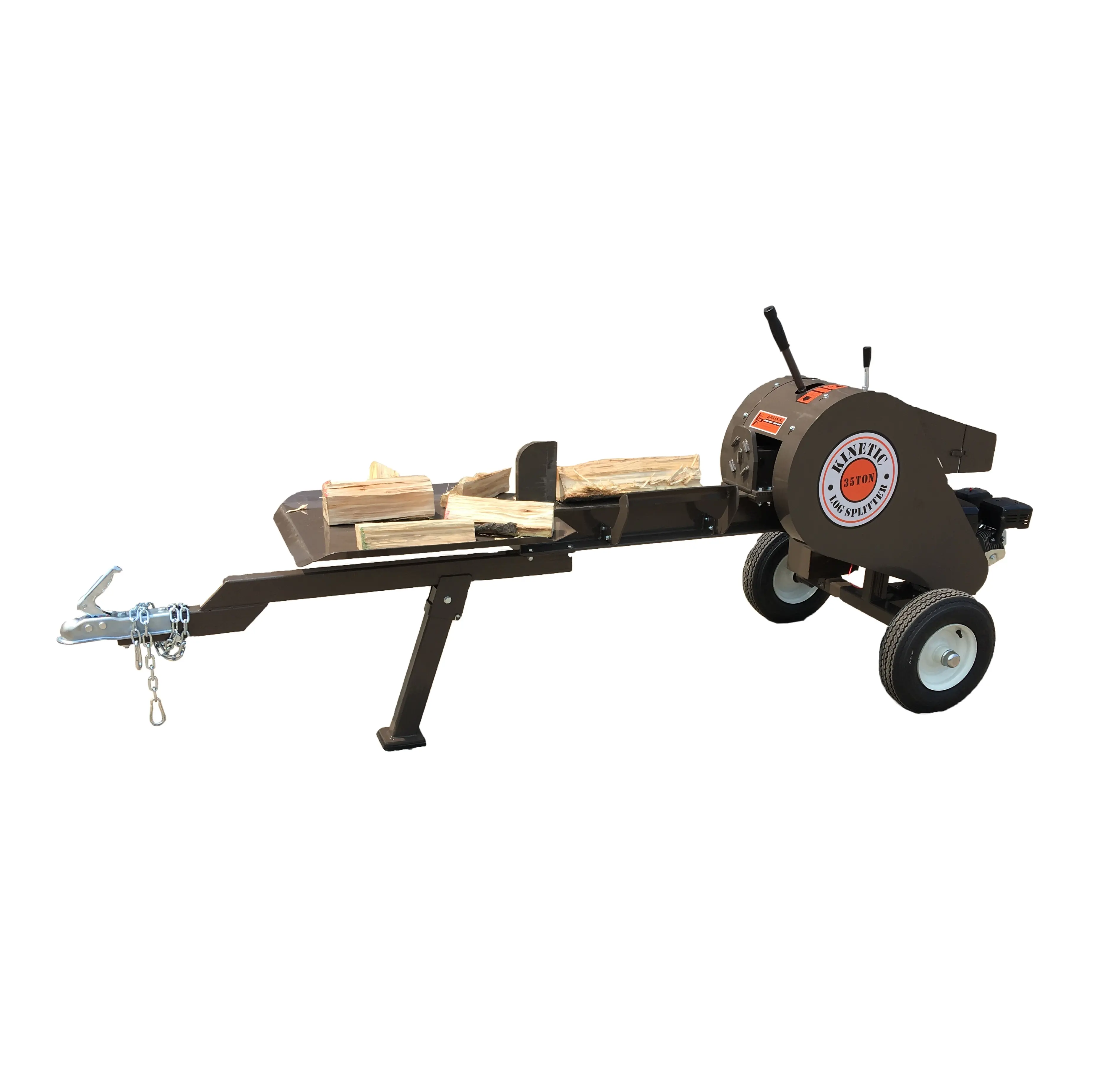 Horizontal Working Gasoline 34 Ton Kinetic Log Splitter For Splitting Woods Log Splitter Wood Cutting Machine For Sale