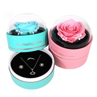 Meilleure vente 2024 nouveau modèle de luxe une boîte d'emballage de bijoux en plastique acrylique Rose éternelle