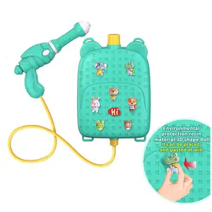 Pool Game Toys Outdoor DIY Silicone Pattern Backpack Water Gun For Summer Water Gun Toy