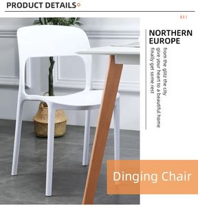 Бесплатный образец дешевая цена оптовая продажа Красочные штабелируемые кухонные стулья PP пластиковые обеденные стулья для ресторана - Product Image 4