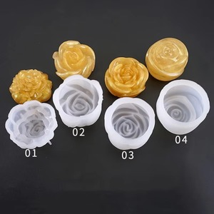 3D Rose <b>Silicone</b> Mold Non Stick Reusable Cake Candle Soap Mould Flower Shape Easy Demoulding <b>Baking</b> Tool - Product Image 2