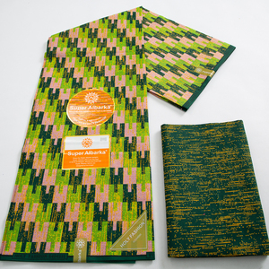 4+2yards Ankara African Gold Fabric Real Wax Fabric Pure Cotton <strong>Material</strong> Nigeria Ghana Kente Lace for Cloth <strong>Sewing</strong> DIY <strong>Materials</strong> - Product Image 5