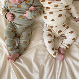 202 haute qualité vente chaude chaud <span class=keywords><strong>bébé</strong></span> coton barboteuse taille haute pantalon costume infantile <span class=keywords><strong>bébé</strong></span> pyjamas 2 pièces ensemble - Product Image 2