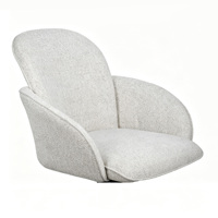 Chaise de salle à manger pivotante moderne en tissu bouclé, chaise d'appoint, chaise de loisirs à pieds araignée en métal noir pour salle à manger, salon, maison