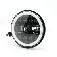 Luz De conducción LED redonda De 7 ", foco De 60W con luz LED auxiliar DRL para Coche, Luz De Niebla Del Coche Con DRL Beetle Headlight