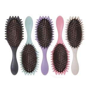 Peigne pour cheveux bouclés en paille de blé et nylon, à dents larges, pour massage du cuir chevelu, usage domestique - Product Image 2