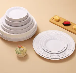 Free Sample Original Supplier Disposable Paper Plates Paperboard Paper Dish China Disposable Plates
