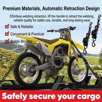 Sangle à cliquet rétractable automatique pour le regroupement de cargaisons, en polyester, 1 pouce, résistance à la rupture de 800 kg, système de cerclage universel