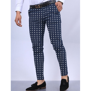 Nuovo esplosivo Slim a pois con stampa Casual pantaloni da uomo alla moda - Product Image 4