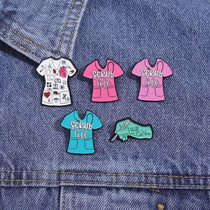 Broche médicale créative en métal coeur vêtements d'infirmière kit médical <span class=keywords><strong>Ambulance</strong></span> Scalpel kit médical dessin animé Badge Punk broches bijoux - Product Image 4