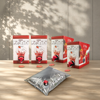 Sac en boîte BIB personnalisé en aluminium composite VMPET/PA/PE avec robinet, emballage liquide pour jus, café, vin rouge