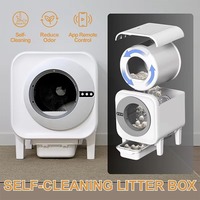 Bac à litière intelligent pour chat - Nettoyage automatique avec suivi de la santé pour plusieurs chats |   Grande capacité de 75 L |   Système de contrôle par application et système OdorLock