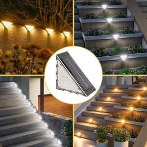 Lampes solaires pour escaliers, éclairage LED étanche pour extérieur, 12,4x9,7 cm, pour jardin, allée, chemin - Product Image 2