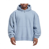 Sweat à capuche oversize uni pour homme, impression numérique personnalisée, 100 % coton tricoté, anti-plis, avec poche