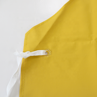 Tablier de boucher industriel en PVC et polyester, jaune, imperméable et résistant à l'huile, avec bavette longue sans manches et logo personnalisé, vente en gros