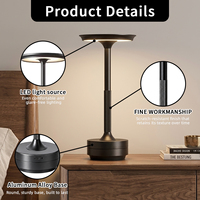 Lampe de table LED rechargeable moderne à gradation tactile personnalisable pour la maison salon hôtel restaurant E26 ampoule batterie pour la lecture