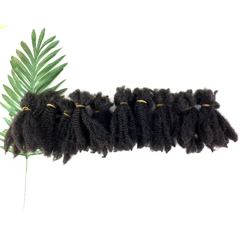Hot Selling Unprocessed Virgin Locs Crochet Braids Bulk Human Hair 4b 4c Afro Kinky Curly Human Braiding Hair