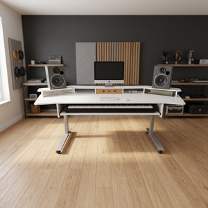 SmarDesk Studio PIANO 2 Bureau réglable en métal avec siège confortable, capacité de charge de 160 kg et mémoire de position du siège à 4 positions - Product Image 2