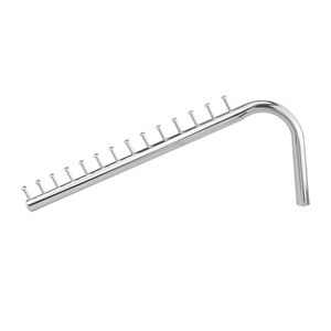 Bán Chạy Từ Nhà Máy Móc Ống Xiên Siêu Thị Móc Treo Tường Bền Màu Bạc Dày Kim Loại - Product Image 1