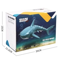 Juguete de Tiburón RC en Oferta, Flexible, 2.4G, 20 Minutos de Autonomía, Simulación Eléctrica, Motor Resistente al Agua, Juguete de Animal RC para Niños