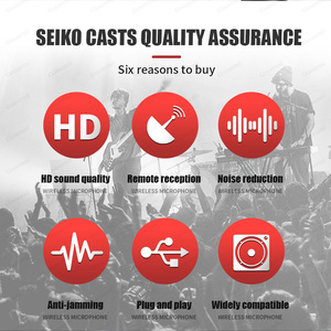 Sistema de Microfone Sem Fio B38 2.4G de Frequência Fixa 1 Canal Microfone Portátil de Mão para Festa Karaokê Show Profissional Igreja - Product Image 2