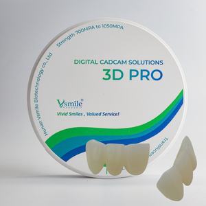 บล็อกเซอร์โคเนียสำหรับทันตกรรม vsmile 3D โปรหลายชั้น CAD CAM วัสดุ A1 A2 A3เปิดระบบ98x10-25mm ได้รับการรับรอง CE ความแข็งแรงสูง - Product Image 3