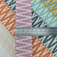 Sangle en polyester personnalisée 38MM coloré zigzag ethnique coton Jacquard ruban sangle pour sac poignées mode femmes ceinture