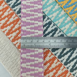 맞춤형 폴리 에스테르 웨빙 38MM 다채로운 지그재그 에스 릭 코튼 자카드 리본 웨빙 가방 핸들 패션 여성 벨트 - Product Image 4