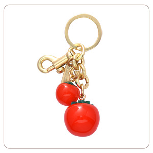 Meilleures ventes transfrontalières : Pendentif porte-bonheur en acrylique en forme <span class=keywords><strong>de</strong></span> <span class=keywords><strong>tomate</strong></span>, motif kakis Hit Double Happiness, pour sac et clé - Product Image 5