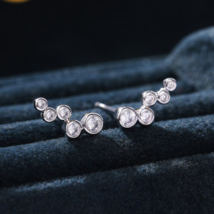 Eleganti Orecchini a Cerchio Scintillanti, Gioielli Minimalisti alla Moda per Uso Quotidiano Femminile - Product Image 5