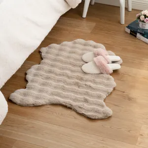 Extra Soft Super Fluffy Fur Faux Sheepskin Rabbit Area Rug For Home Decor No Skid Furry Throw Carpet For Kids Nursery Bedroom