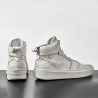 Nouvelle collection automne pour hommes : baskets blanches tendance, chaussures polyvalentes, baskets décontractées à semelle épaisse pour hommes