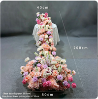 Décoration de mariage personnalisée, roses blanches artificielles de haute qualité, chemin de table pour mariage