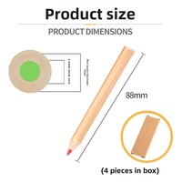 Crayons de couleur à double pointe avec logo personnalisé, 6 couleurs, vente en gros, OEM, ODM, fabricant, fournitures scolaires hexagonales