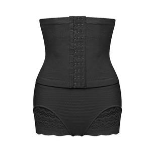 Mutandine modellanti post-parto da <span class=keywords><strong>donna</strong></span> a vita alta sottili in maglia per tutti i giorni con controllo pancia e sollevamento glutei, triplo gancio e finiture in pizzo - Product Image 6