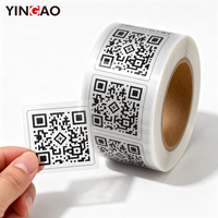 Autocollants transparents personnalisés avec code QR et codes-barres pour boîtes cosmétiques décoratives, adhésifs transparents en PP PET, étiquettes autocollantes transparentes en rouleau