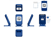 Lecteur de carte NFC 4G QR autocollant statique qr code paiement caisse de résonance en option écran 2.4 pouces Z20