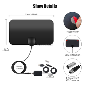 DVB-T DVBT-2 ISDB-T ATSC trong nhà TV Antenna VHF UHF khuếch đại nhà trên không kỹ thuật số TV tiếp nhận tăng cường - Product Image 2