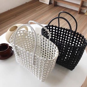 Borse da <span class=keywords><strong>donna</strong></span> a spalla singola di qualità superiore <span class=keywords><strong>borsa</strong></span> estiva da spiaggia con secchio di paglia con baule in tessuto nuova lettera M Design vacanza - Product Image 5