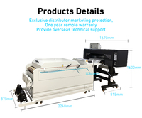 Nieuwe, voordelige HYCAN doek DTF inkjetprinter met vier I3200 printkoppen, automatische krachtige shaker, textiel pigmentinkt, rol-tot-rol.