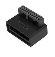 Adaptateur USB 3.0 19/20P à 90 degrés pour carte mère d'ordinateur de bureau, outil de gestion des câbles, accessoire d'assemblage PC avec boîtier