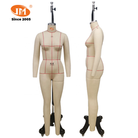 Gran oferta, maniquí femenino, Torso de cuerpo completo, cubierta de tela, tamaño 38, costura sin cabeza, pantalla a medida, diseño de ropa, lona, fibra de vidrio