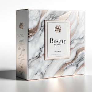 Caja de cosméticos con patrón de mármol de lujo, papel de 3mm de espesor, crema facial en relieve, limpiador Facial, loción para el cuidado de la piel, crema para los ojos, regalo - Product Image 2