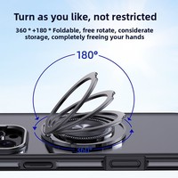 Support de bague en alliage magnétique portable à 360 degrés adhésif fort tableau de bord flexible universel pour tous les appareils téléphone portable/tablette