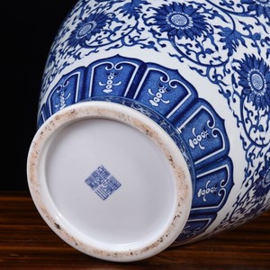 Vasi Rustici in Porcellana Blu <span class=keywords><strong>e</strong></span> Bianca di Alta Qualità, Stile Art Déco, Nuovi Antichi con Due Manici, Economici per <span class=keywords><strong>Arredamento</strong></span> <span class=keywords><strong>Casa</strong></span>, Soggiorno <span class=keywords><strong>e</strong></span> Ufficio - Product Image 6