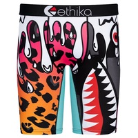 Caleçons Boxers Homme Streetwear Américain Personnalisés en Gros avec Logo ODM, en Soie Glacée Tricotée, Séchage Rapide, Imprimés, Longueur Étendue